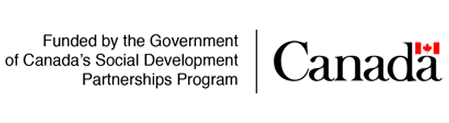 Government of Canada logo and text “Funded by the Government of Canada’s Social Development Partnerships Program”