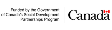 Government of Canada logo and text “Funded by the Government of Canada’s Social Development Partnerships Program”