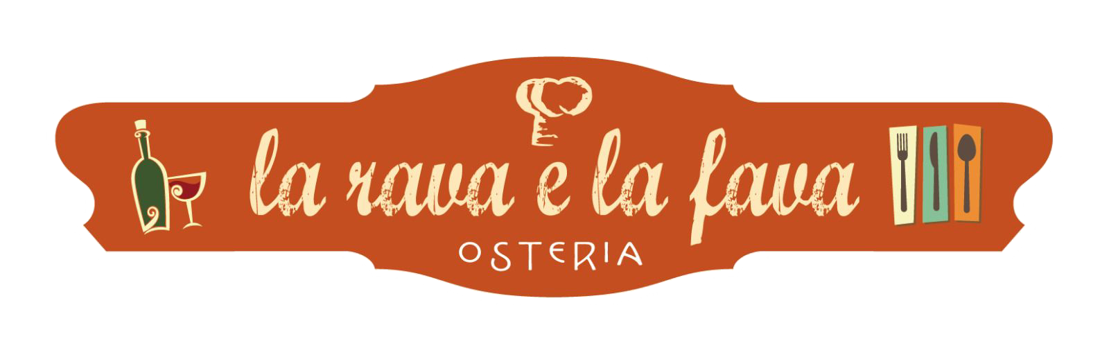 logo blu per ristorante La rava e la fava