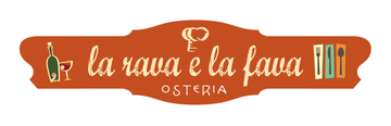 logo blu per ristorante La rava e la fava