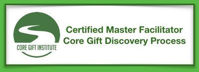 A certified master facilitator core gift discovery process logo