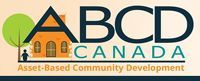 A logo for a bcd canada asset-based community development.