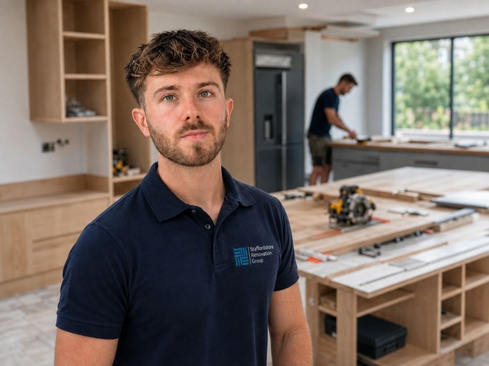 Liam Taylor, who works alongside Sam at Staffordshire Renovation Group