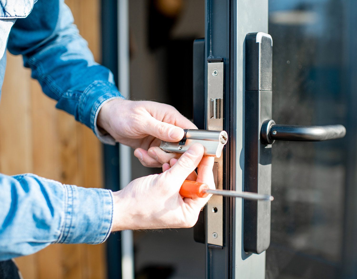 Repairing a Commercial Lock — West Hollywood, CA — Emerson's Locksmith Co Repairing a Commercial Lock — West Hollywood, CA — Emerson's Locksmith Co