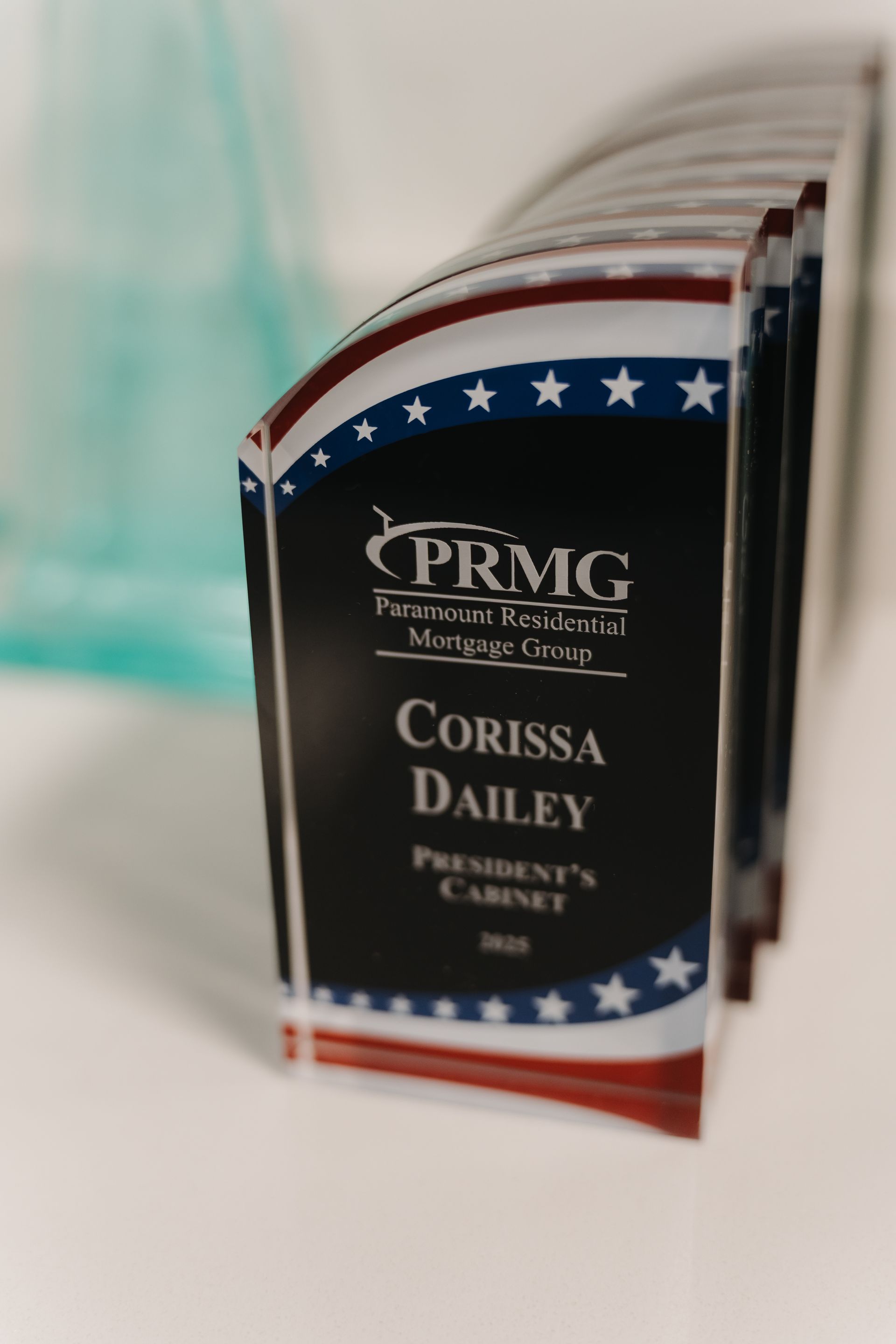 PRMG award plaques on display