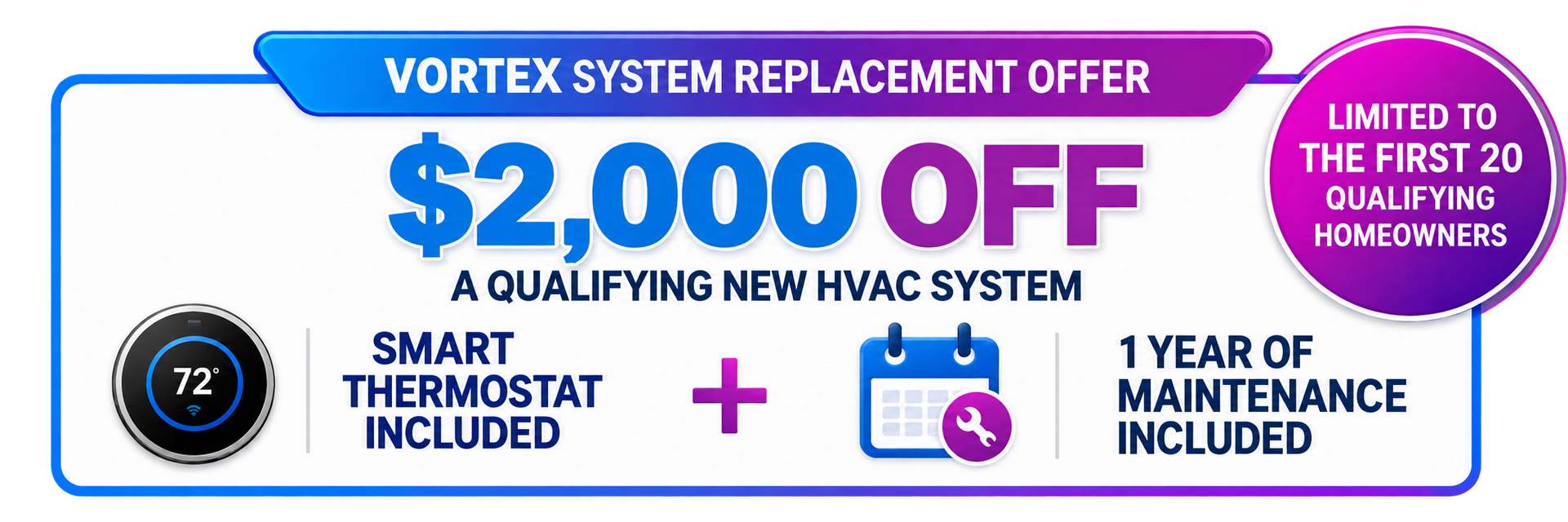 Blue HVAC promo ad: 