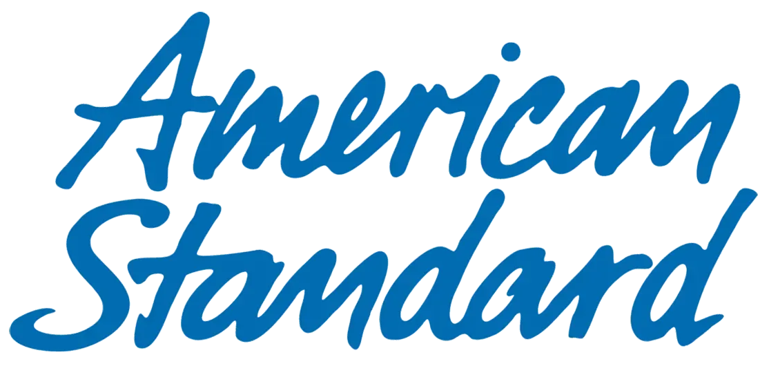 American Standard logo in blue cursive font.