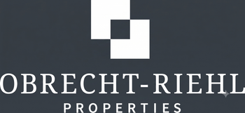 Obrecht-Riehl Properties logo in white on a dark background with a geometric icon