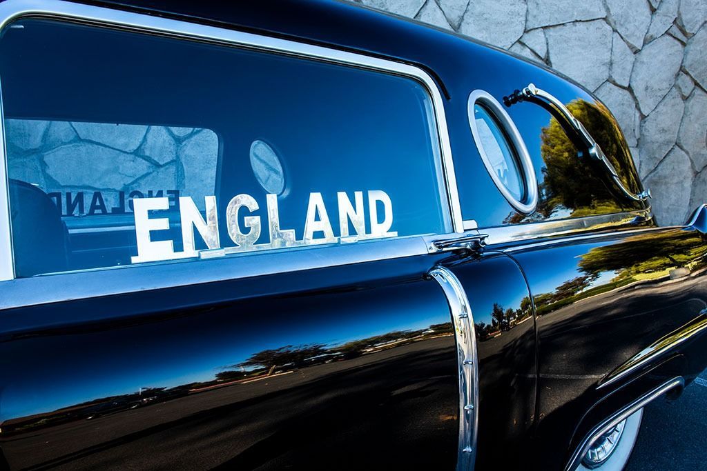 Black vintage car with