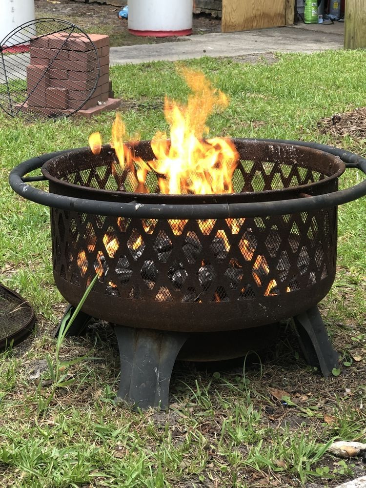 A Metal Fire Pit With a Decorative Lattice Pattern — Complete Heating In Huntingfield, TAS