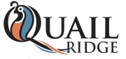Logo: Quail bird icon with 