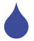 Blue teardrop-shaped icon on a white background Blue teardrop-shaped icon on a white background