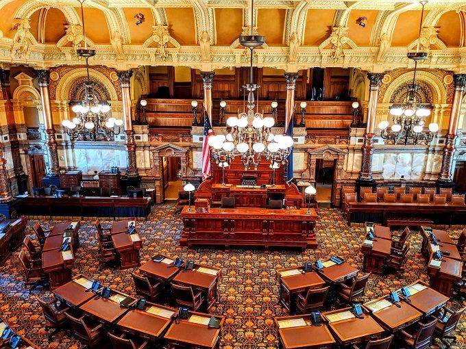 View from the Senate Gallery in the Kansas State Capitol