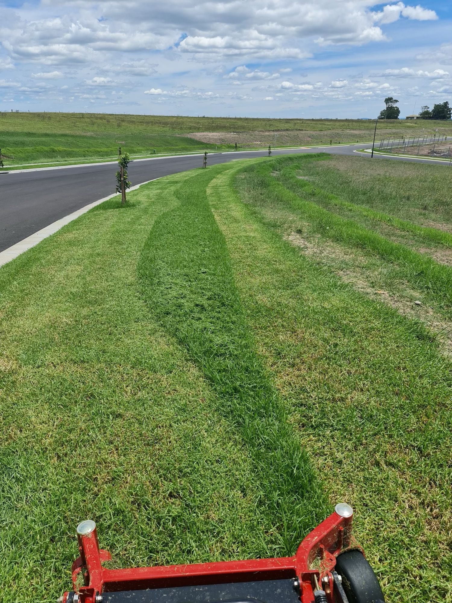 mowing acreage in progress — Gardeners In Paterson, NSW
