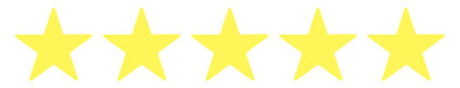 Five yellow stars in a row, likely rating something.
