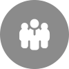 Group of three figures. One larger figure in the middle.