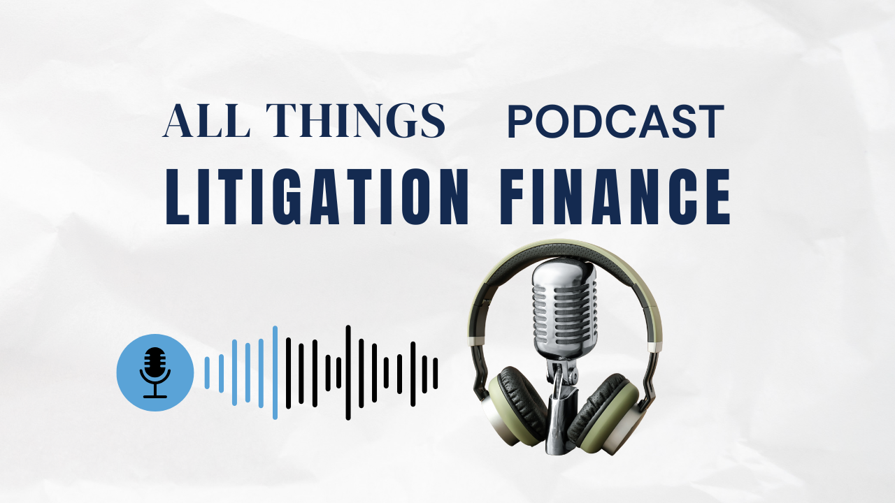 Podcast graphic with a microphone and headphones, featuring text: