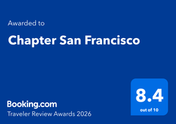 Booking.com Traveler Review Awards 2026 badge for Chapter San Francisco