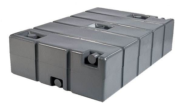 Two Gray Water Tanks Are Sitting Next to Each Other — Loogistics in Gympie, QLD