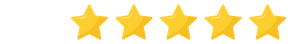 A row of yellow stars on a white background.