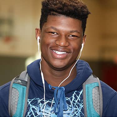 Teenager smiling
