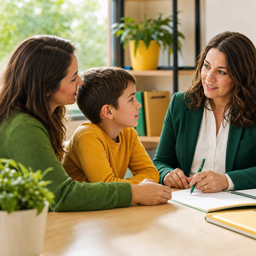 Parent and child meeting with a special education advocate for IEP support in Pennsylvania