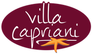 The logo for villa capriani has a starfish on it.