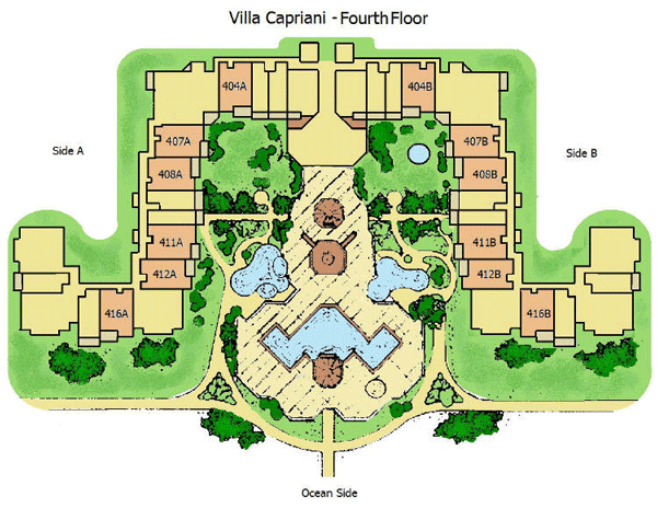A villa capriani fourth floor floor plan