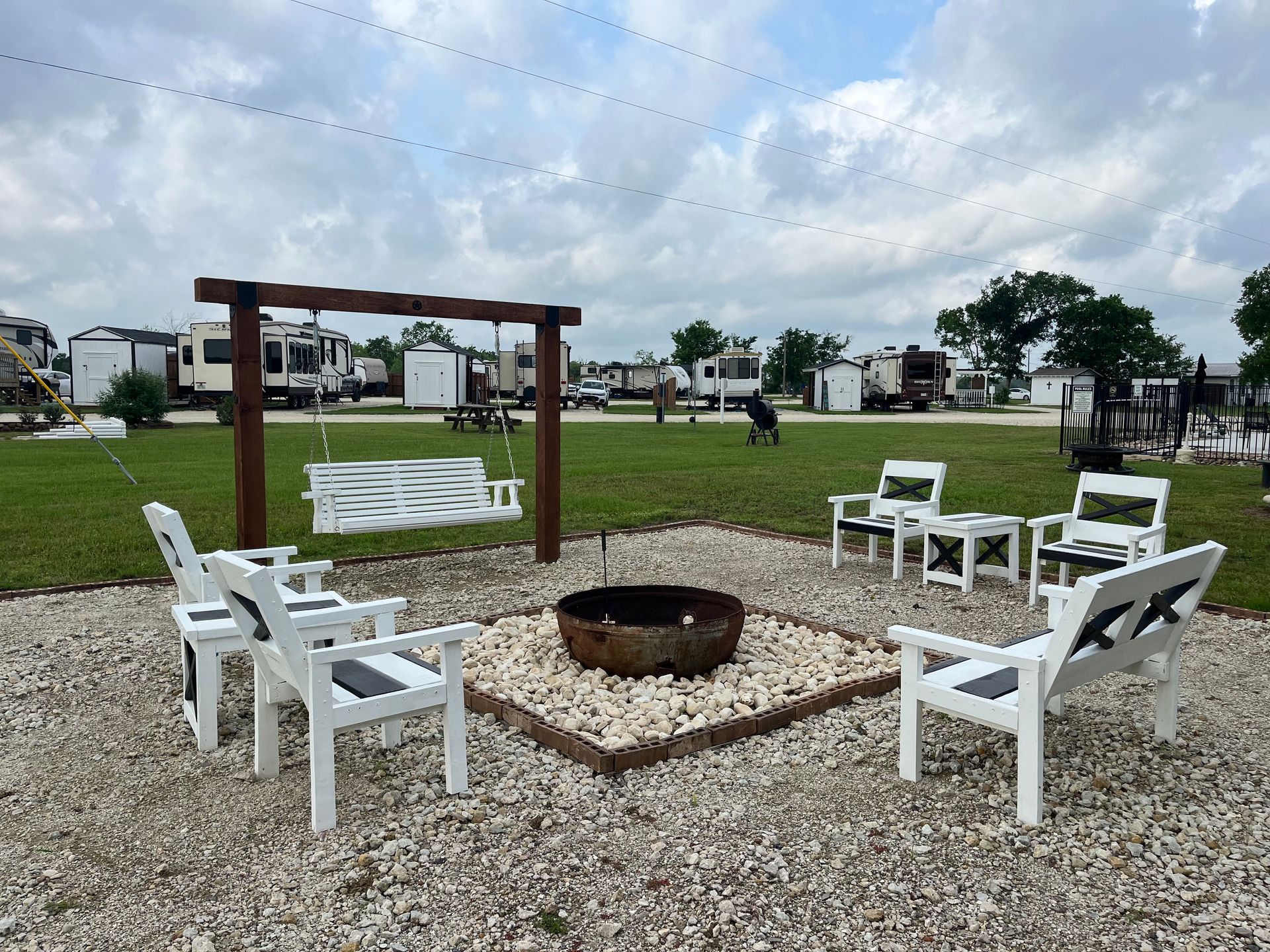 Fire Pit & S'mores Station