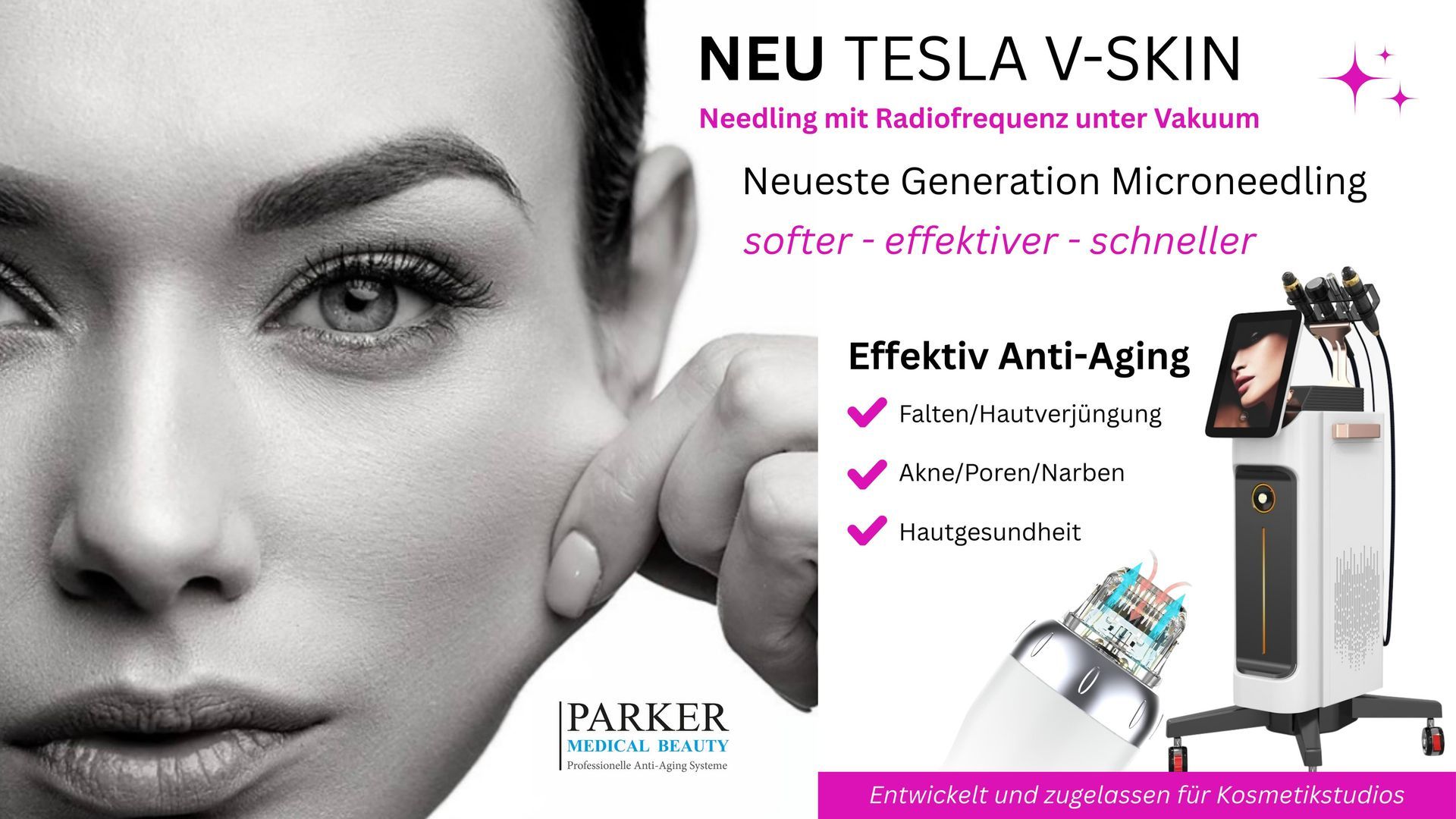 Tesla V-Skin Vakuum Mikroneedling RF Tesla V-Skin Vakuum Mikroneedling RF
