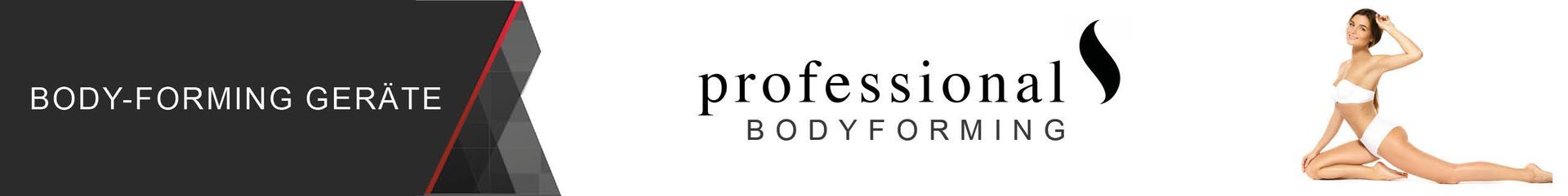 Eine Frau liegt auf dem Boden neben einem Schild mit der Aufschrift „Professionelles Bodyforming“