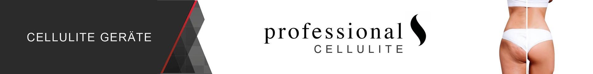 Eine Frau steht vor einem Schild mit der Aufschrift „Professionelle Cellulite
