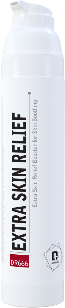 Weiße Flasche mit der Aufschrift „EXTRA SKIN RELIEF“ und dem CeraVe-Logo