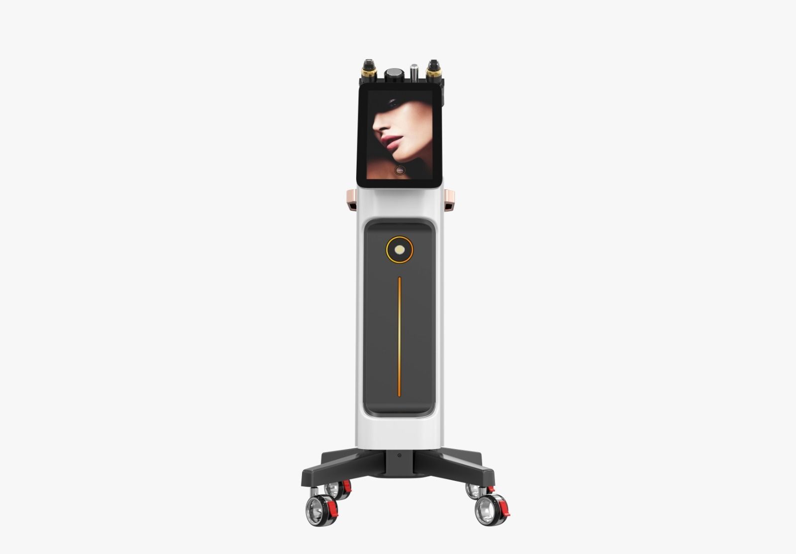 Eine Maschine mit dem Bild einer Frau darauf.
