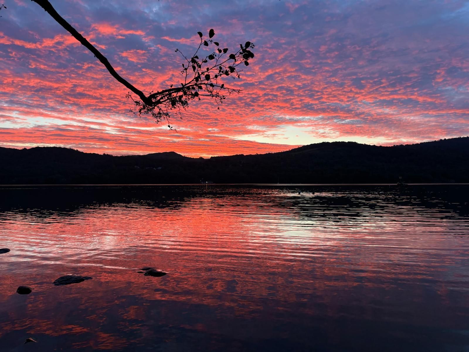 Sunrise over a lake