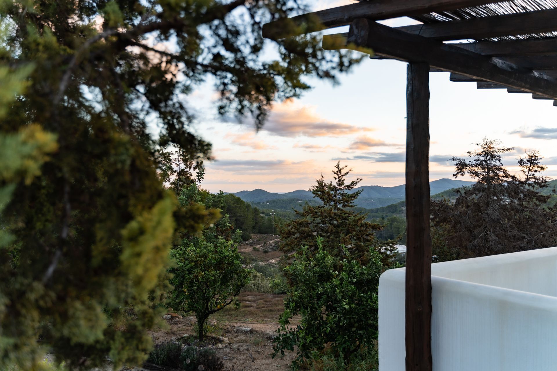 a sunset from Ibiza villa
