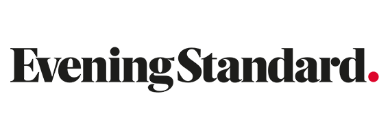 Evening Standard logo in black text with a red dot at the end.