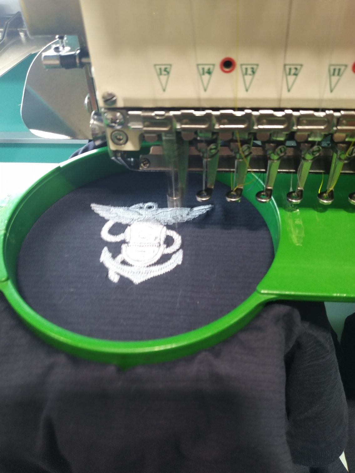 A Close Up Of An Embroiding  Machine At Work — Coastal Monogramming In Maroochydore, QLD