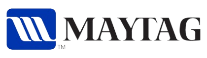 Maytag logo with blue icon and black wordmark