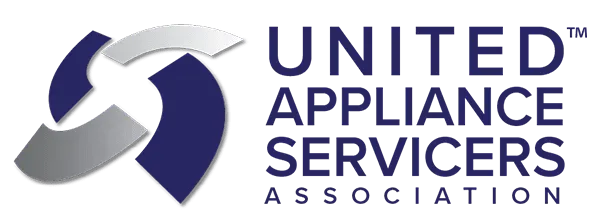 United Appliance Servicers Association logo in blue and gray on a white background