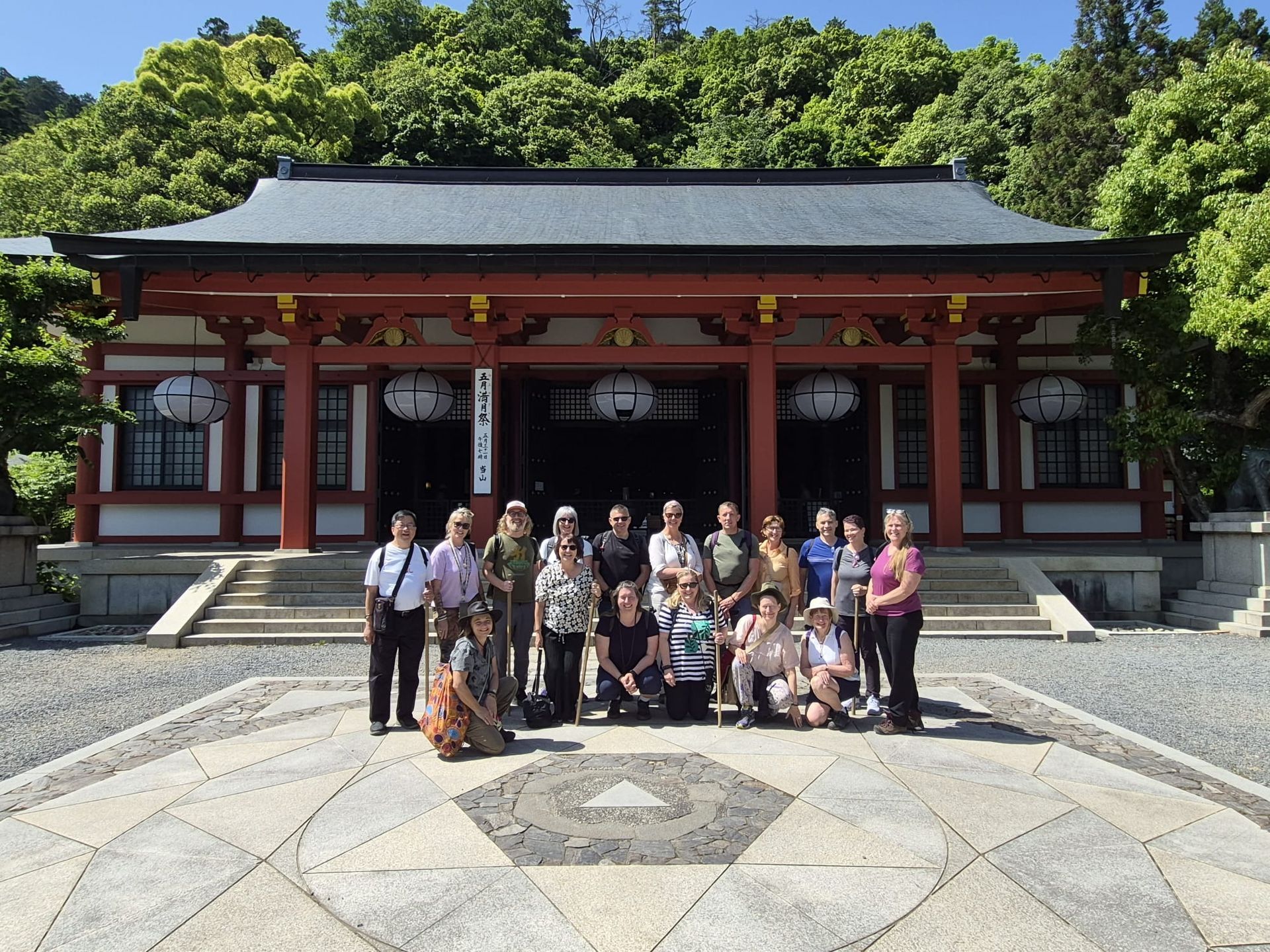 Sirpa Gunn on Mt Kurama, Japan with the group led by Justin Stein 2026