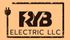 Logo for RYB Electric LLC featuring a dark brown power plug icon and stylized lettering inside a rustic rectangular frame.