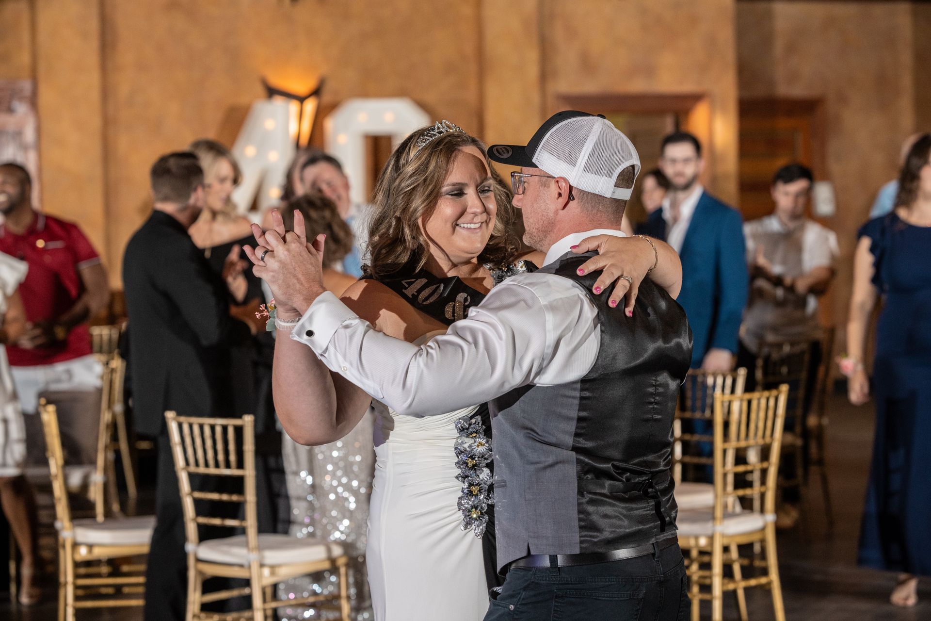 couple slow dancing
