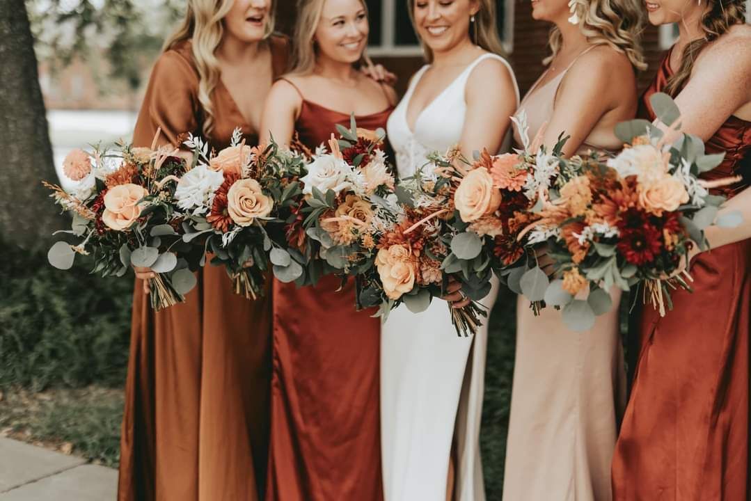 fall themed bridesmaids dresses
