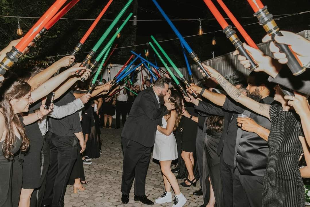 star wars light saber wedding exit