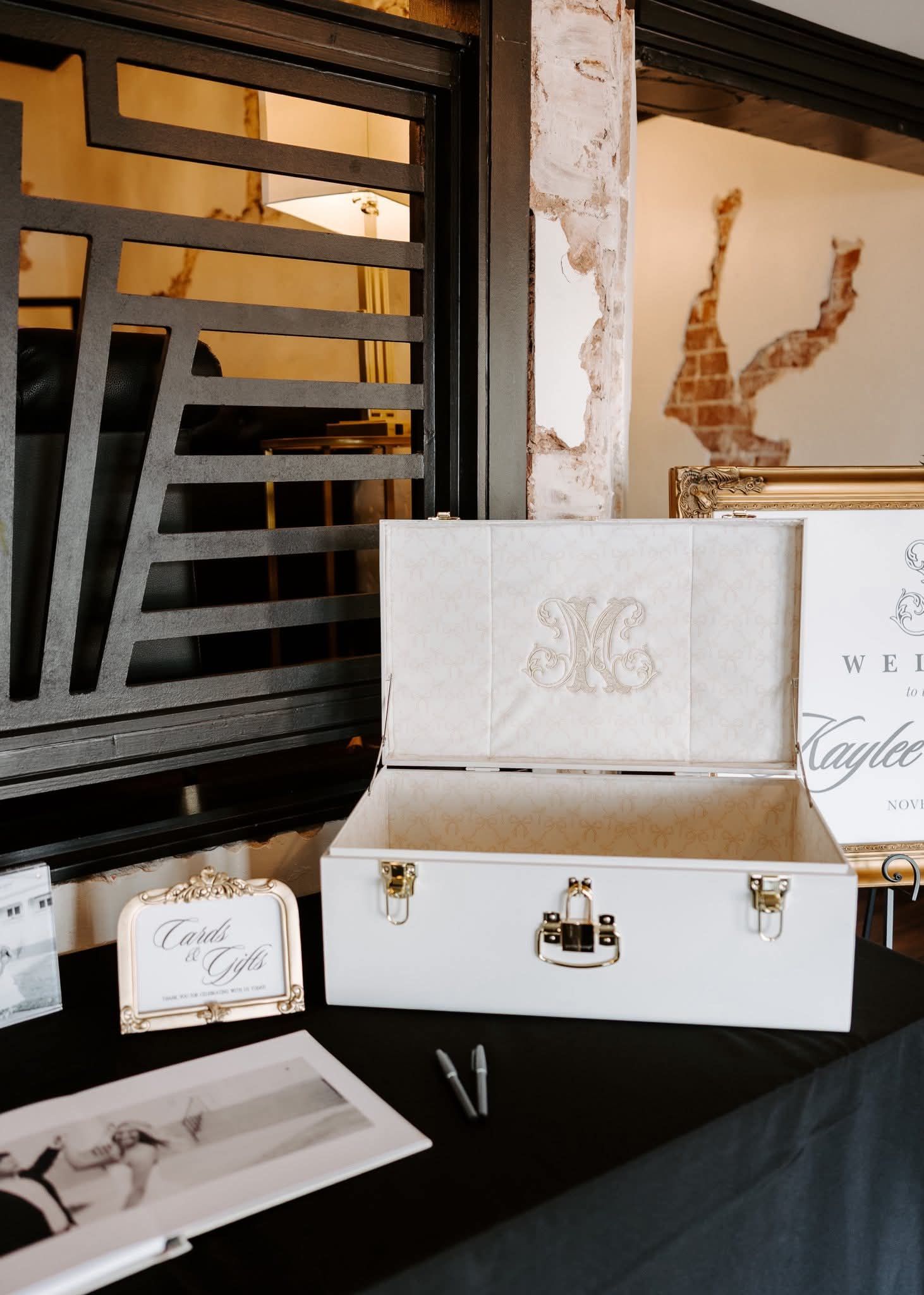card box at wedding