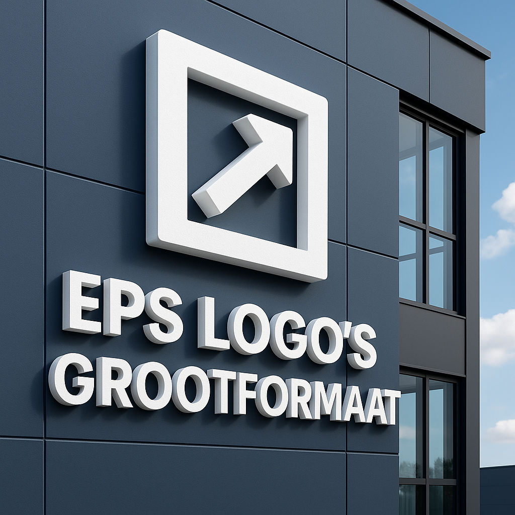 Grootformaat EPS logo op gevel
