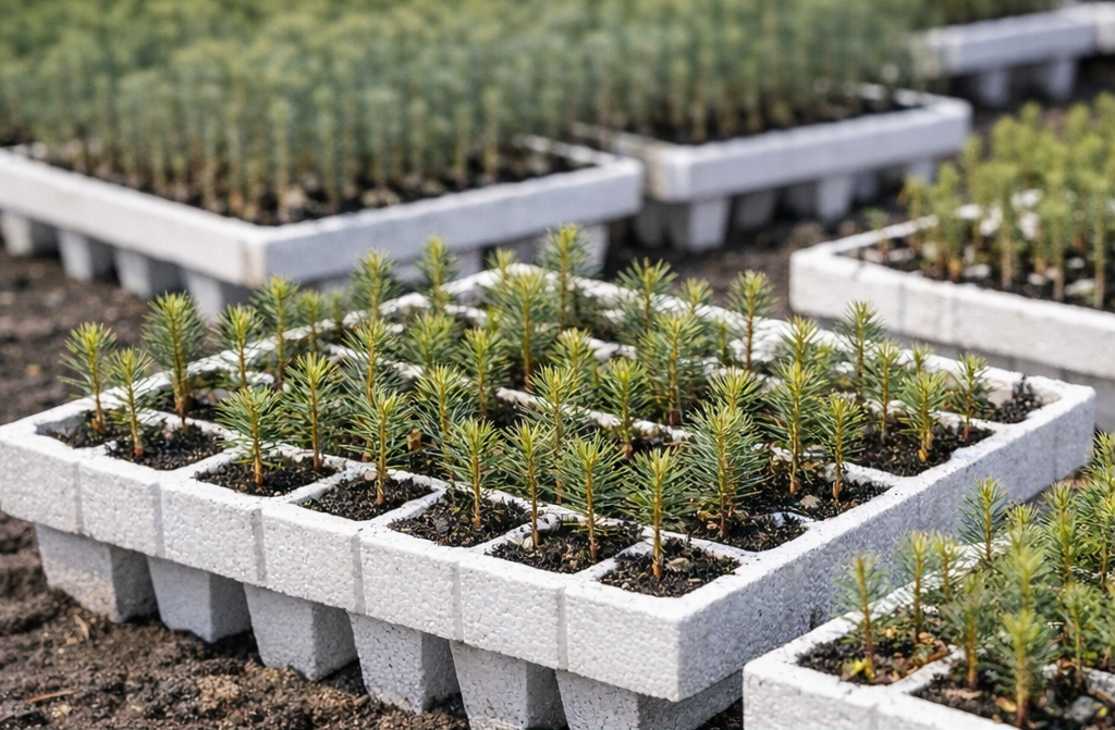 eps trays voor het kweken van plantjes
