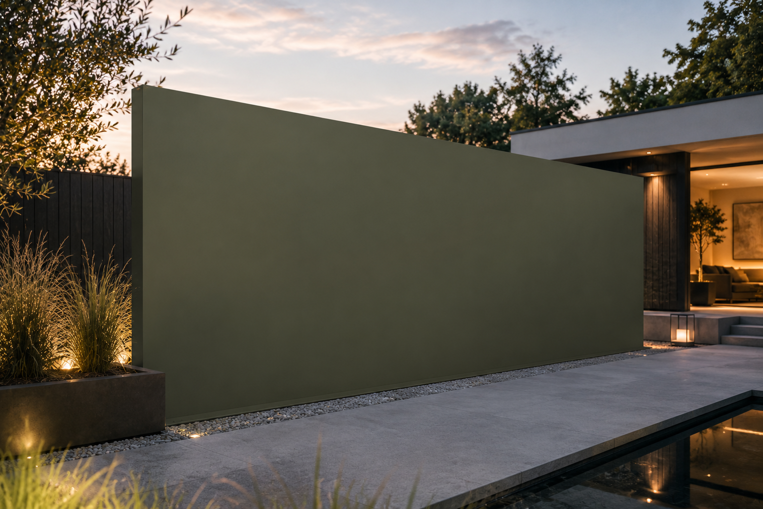 Polyester tuinwand RAL NCS