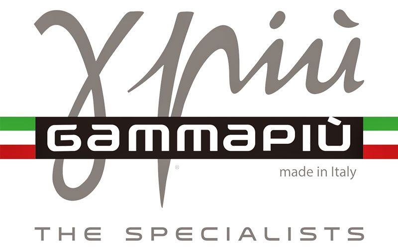Logo di Xiniu Gammapiù con i colori della bandiera italiana e lo slogan “GLI SPECIALISTI”.